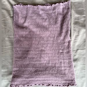Purple crinkle tube top